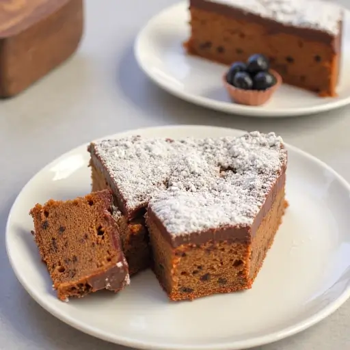 low carb 3 ingredient cottage cheese chocolate cake serving idea