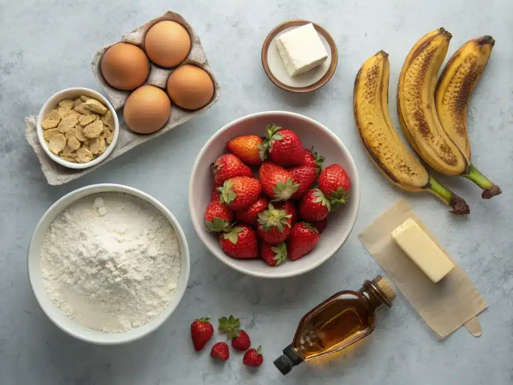 sliced moist strawberry banana cake served with coffee