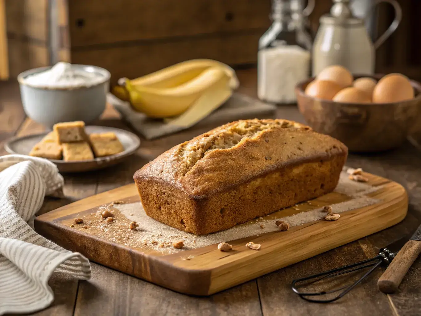 3 ingredient banana bread with cake mix