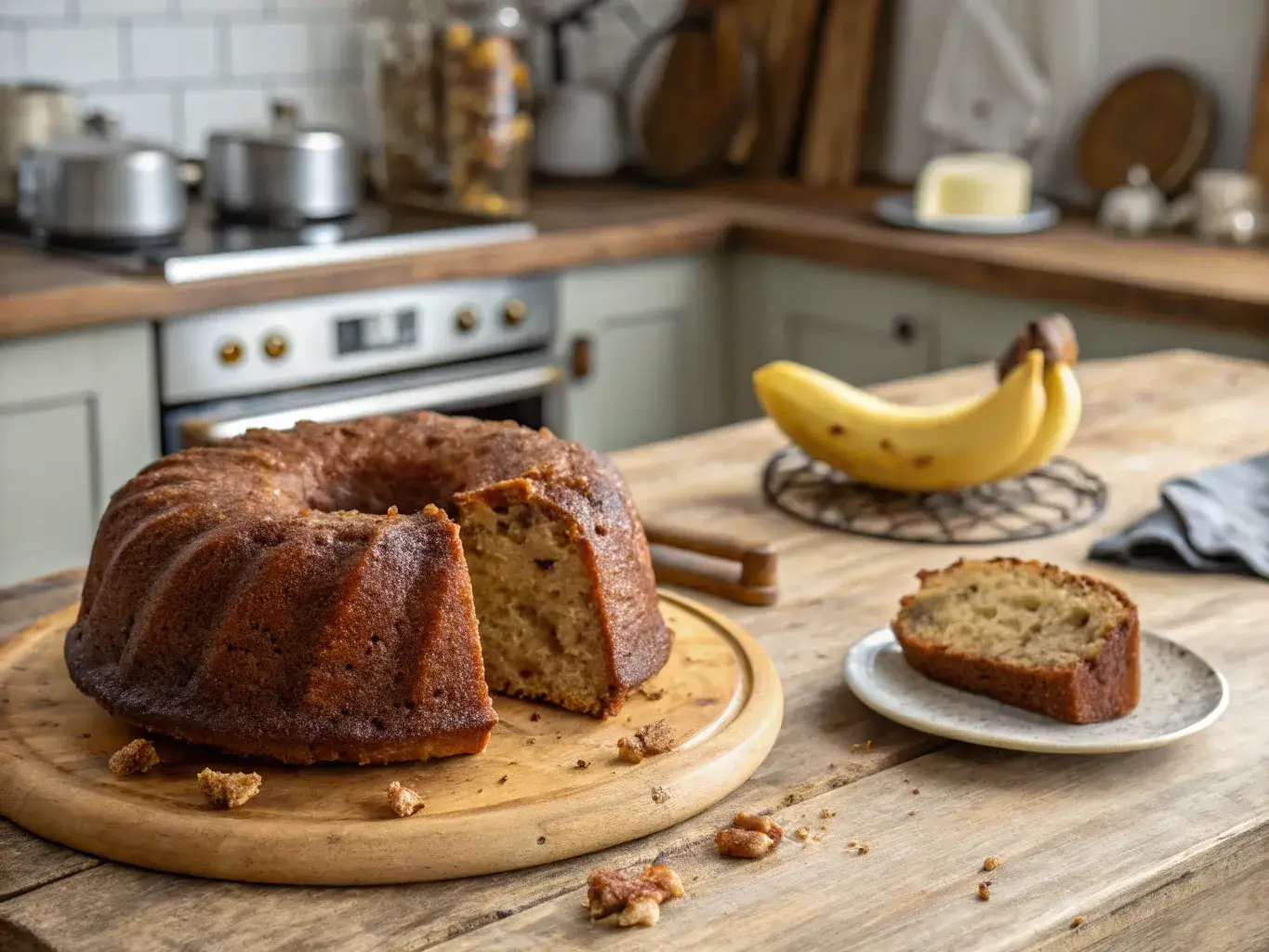 Banana Wacky Cake moist and delicious slice