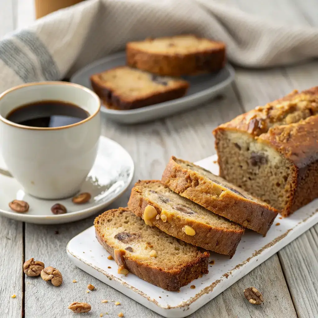 3 ingredient banana bread with cake mix serving suggestions
