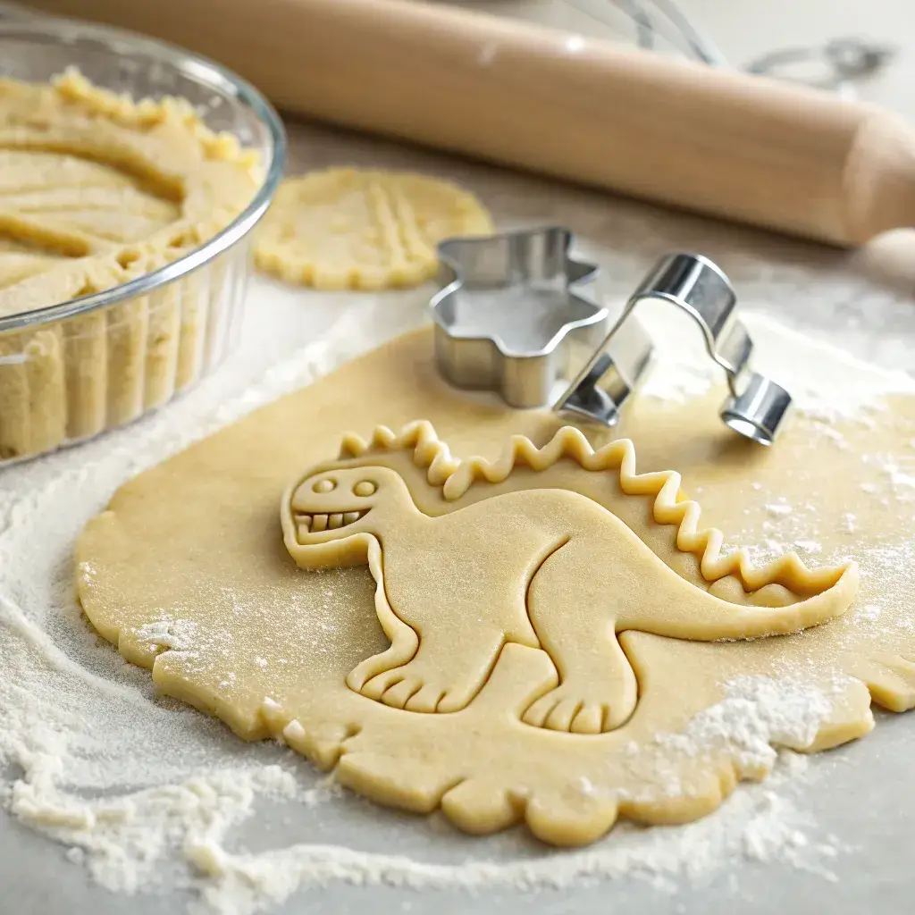 Eggless Cookies Dino on cooling rack