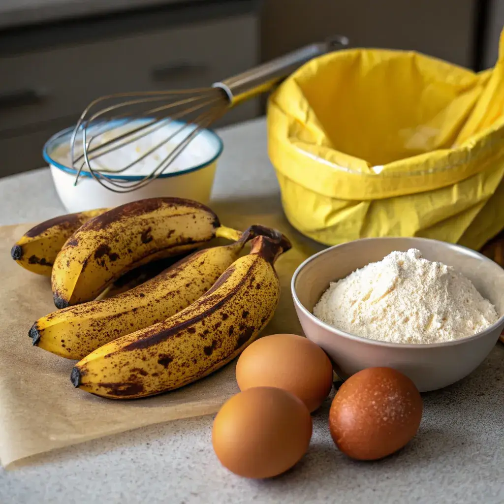3 ingredient banana bread with cake mix ingredients