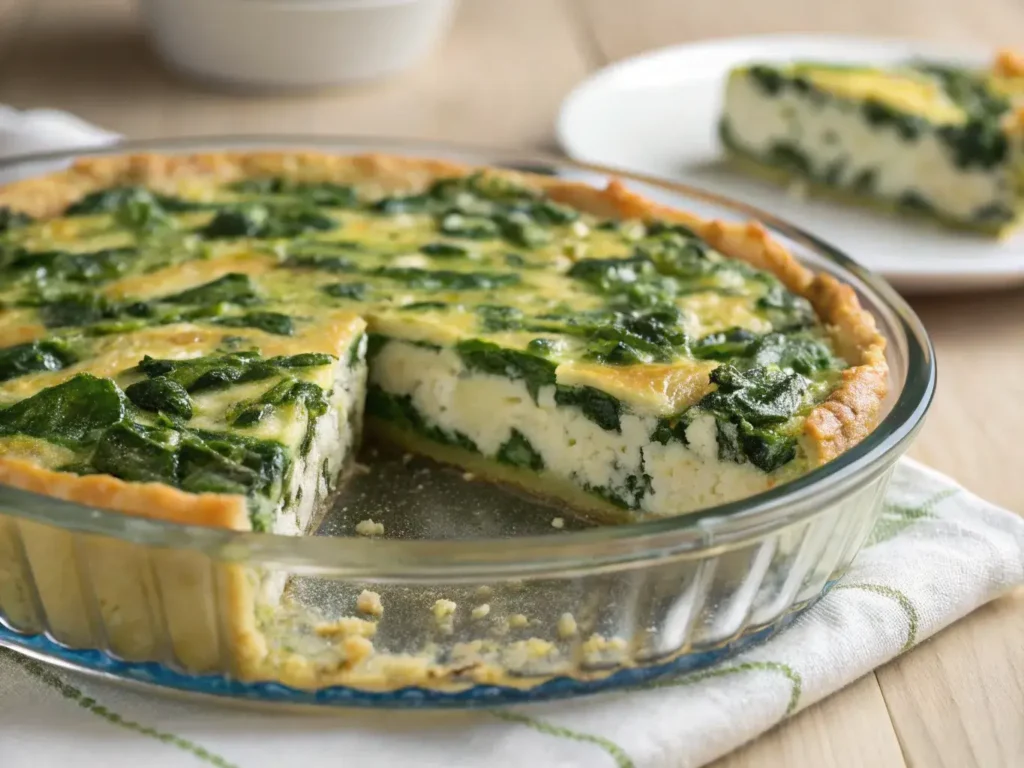 crustless gluten free quiche with spinach