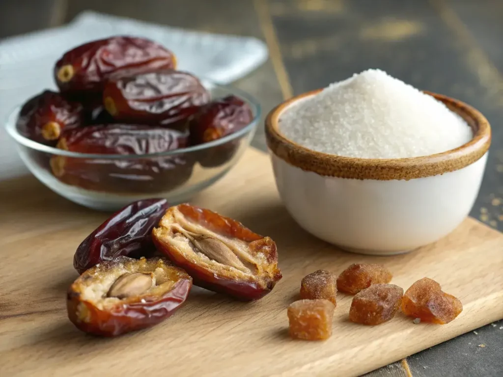 Medjool dates vs sugar comparison