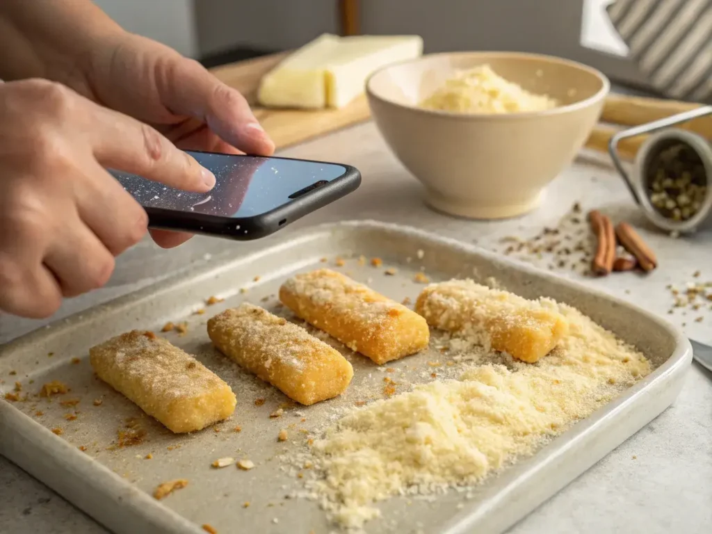 Homemade gluten free cheese stick recipe steps