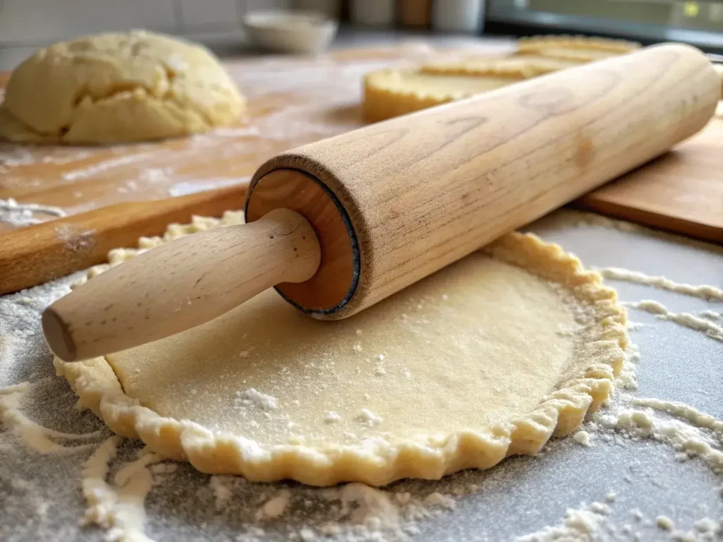 rolling gluten free quiche crust