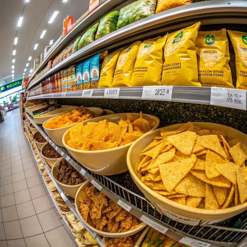 Turmeric wellness crisps in a U.S. health store