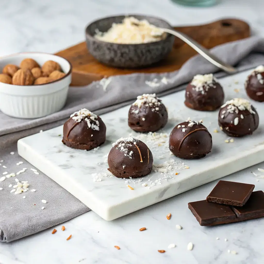 Homemade gluten-free chocolate truffles in Dubai