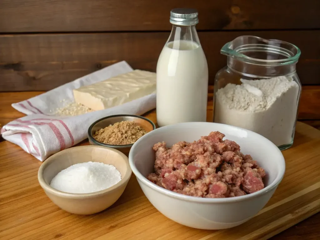 Ingredients in biscuits and gravy