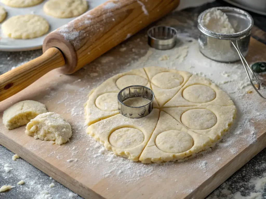 Cutting portion-controlled biscuit dough