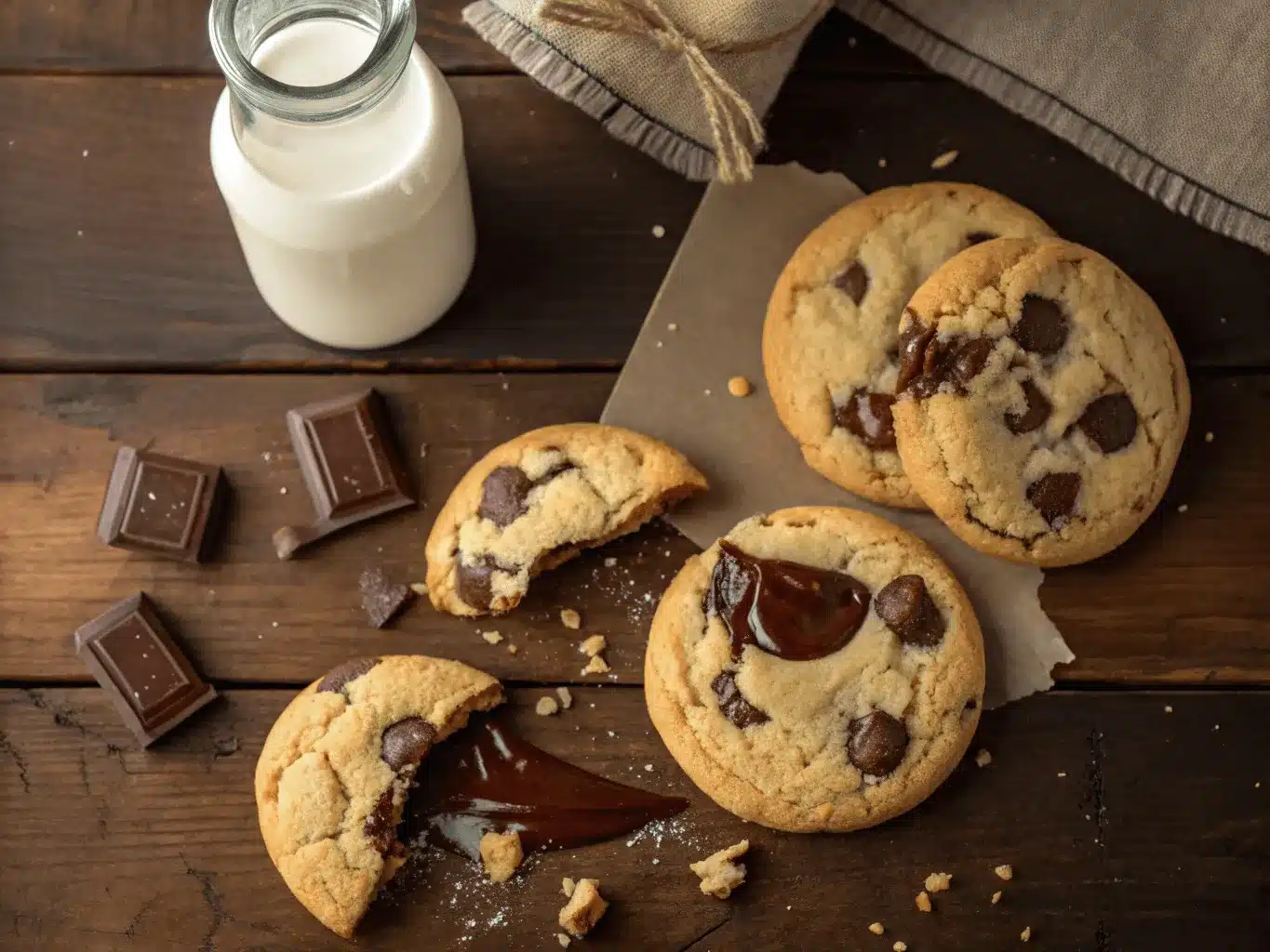 chewy mayonnaise chocolate chip cookies on wire rack