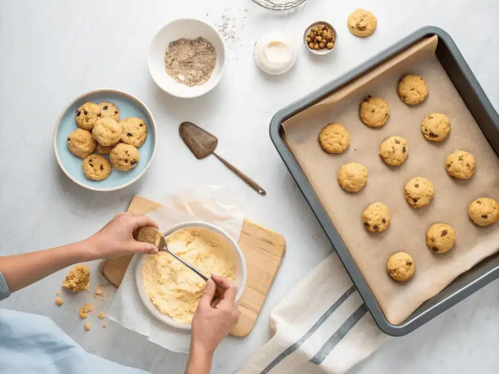 making chewy mayo chocolate chip cookies