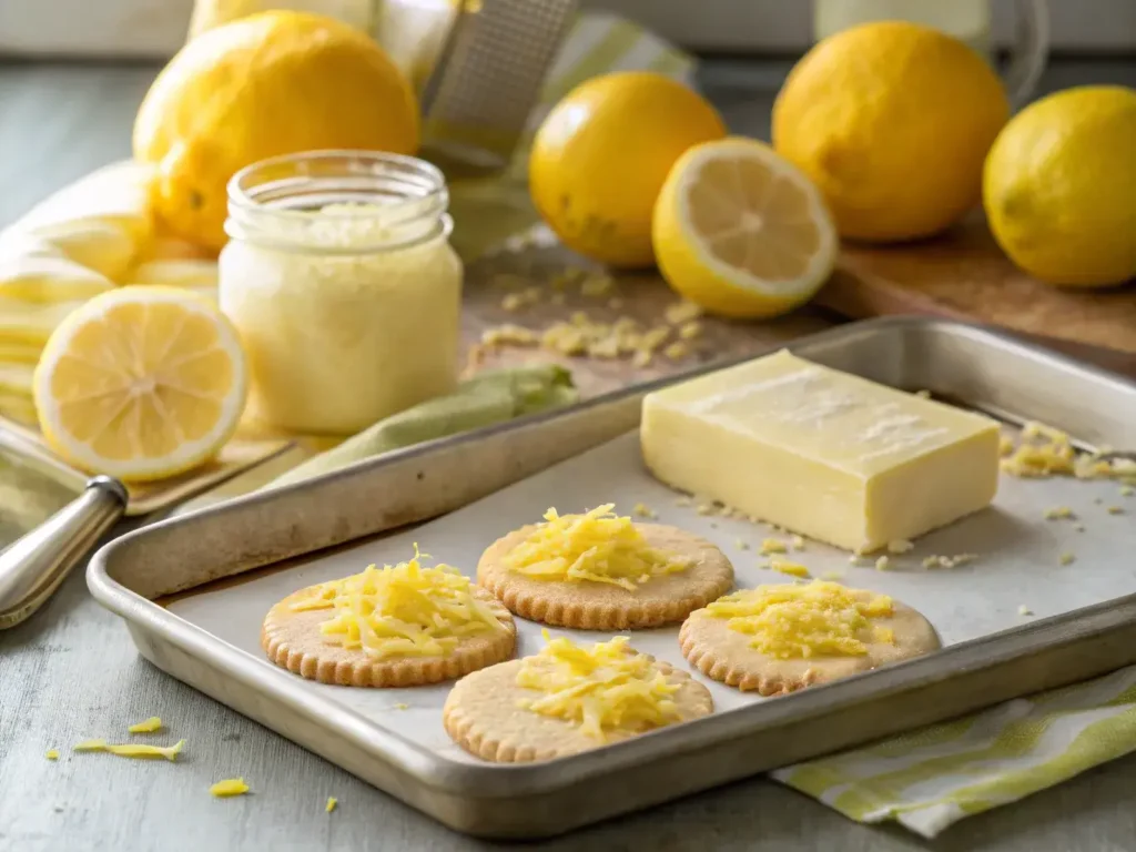 Making lemon sandwich biscuits step-by-step