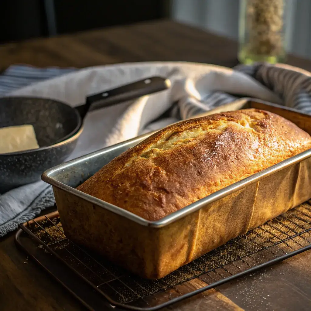 Finished red lobster cheese biscuit loaf fresh from oven