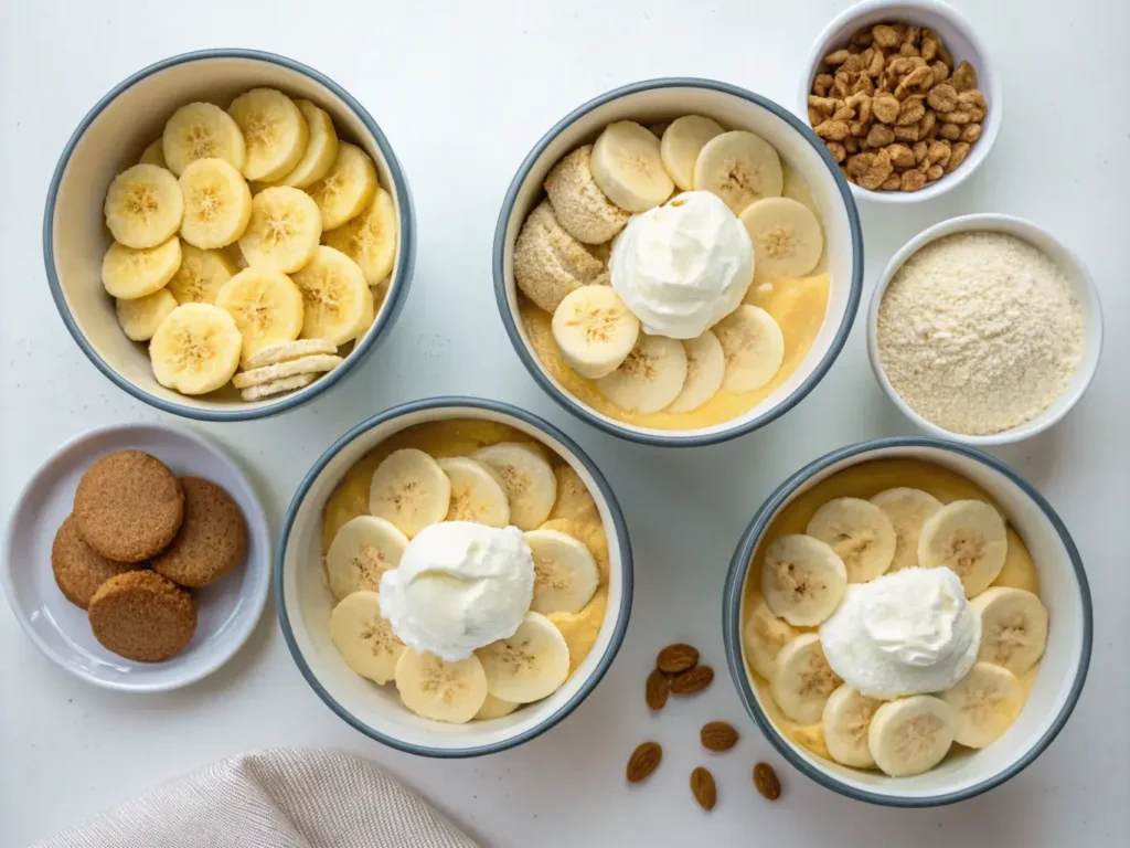 Ingredients for banana pudding ice cream sandwich