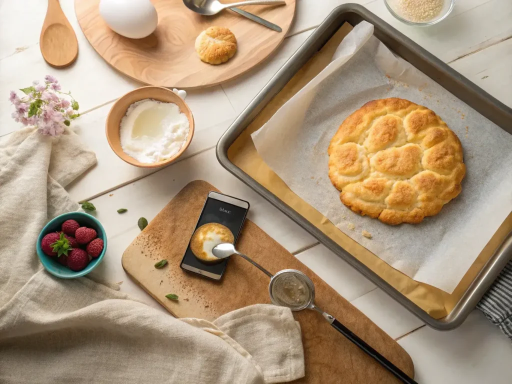 Shaping cloud bread before baking