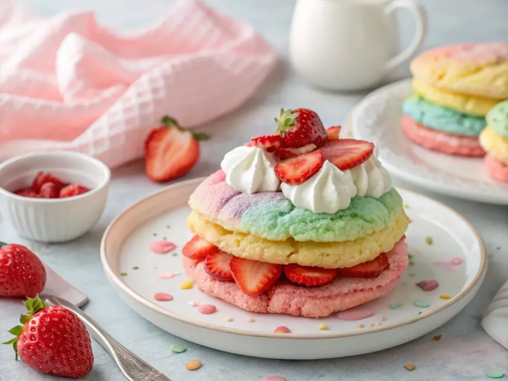 Cloud bread batter on baking tray
