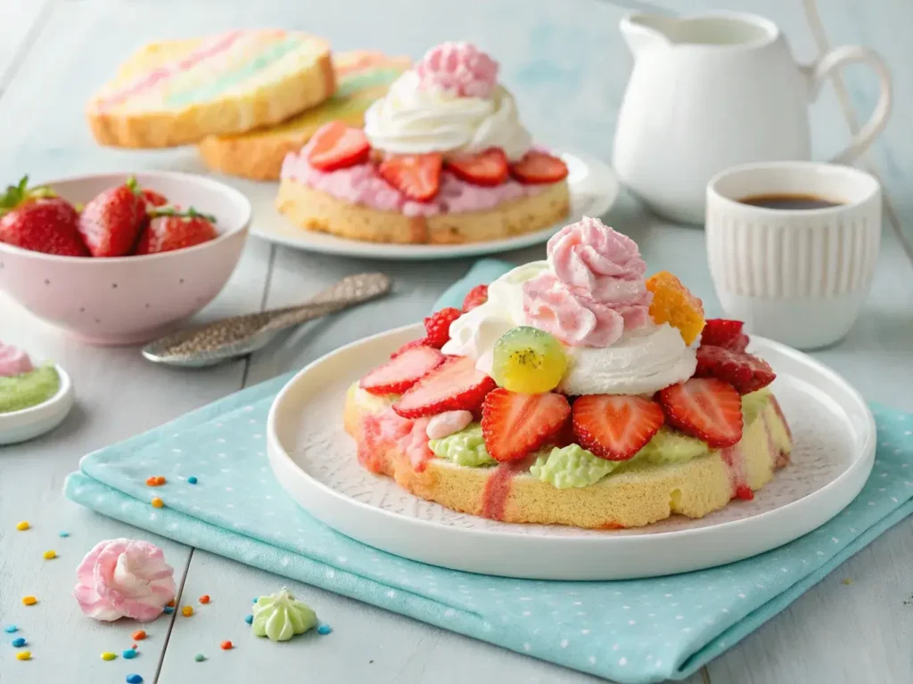 Cloud bread batter on baking tray