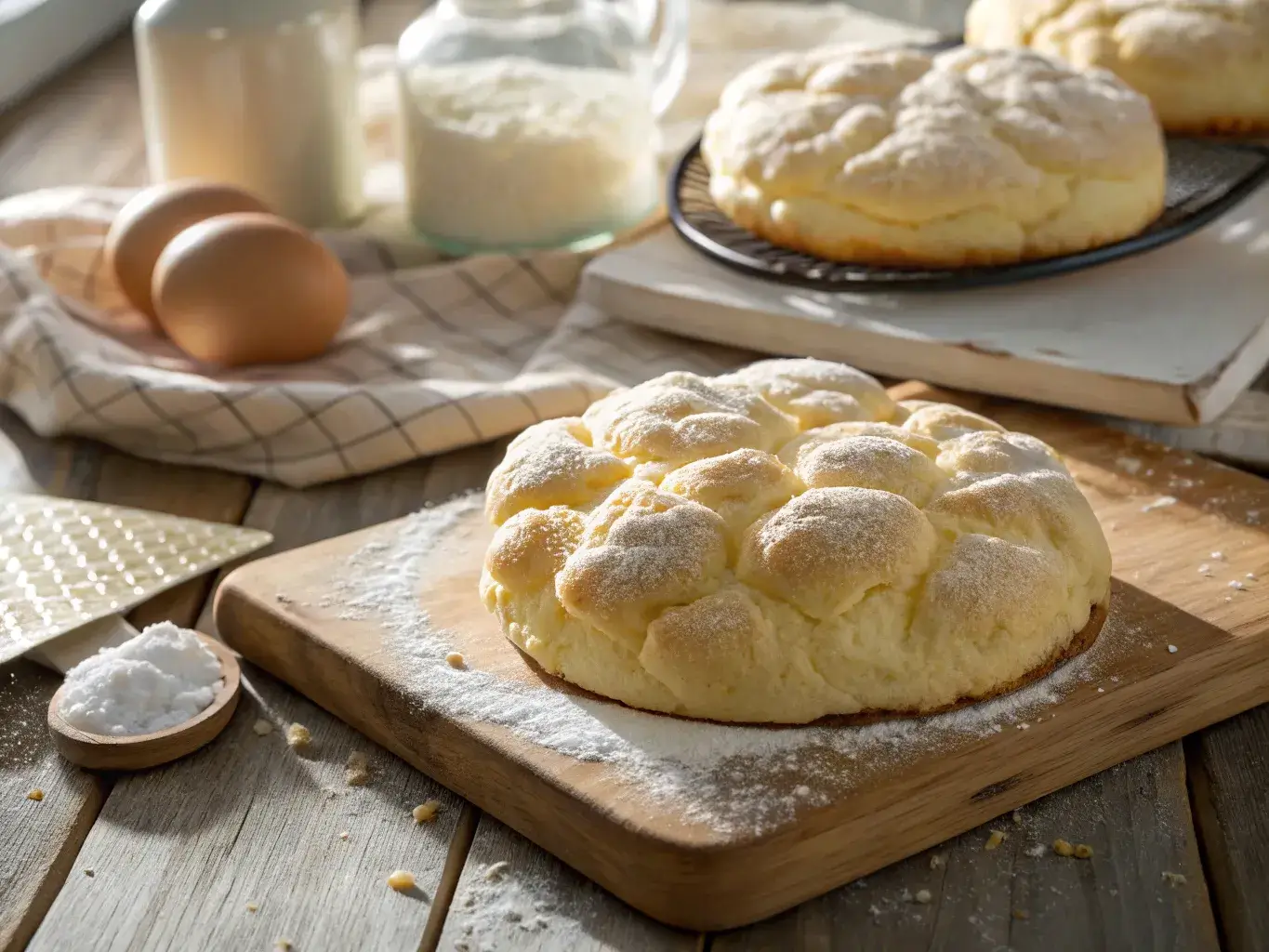 Fluffy cloud bread three ingredients