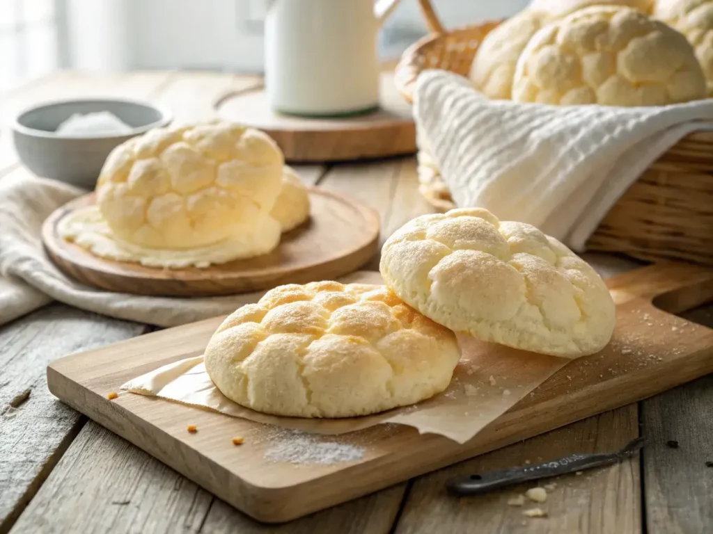 Fluffy cloud bread three ingredients