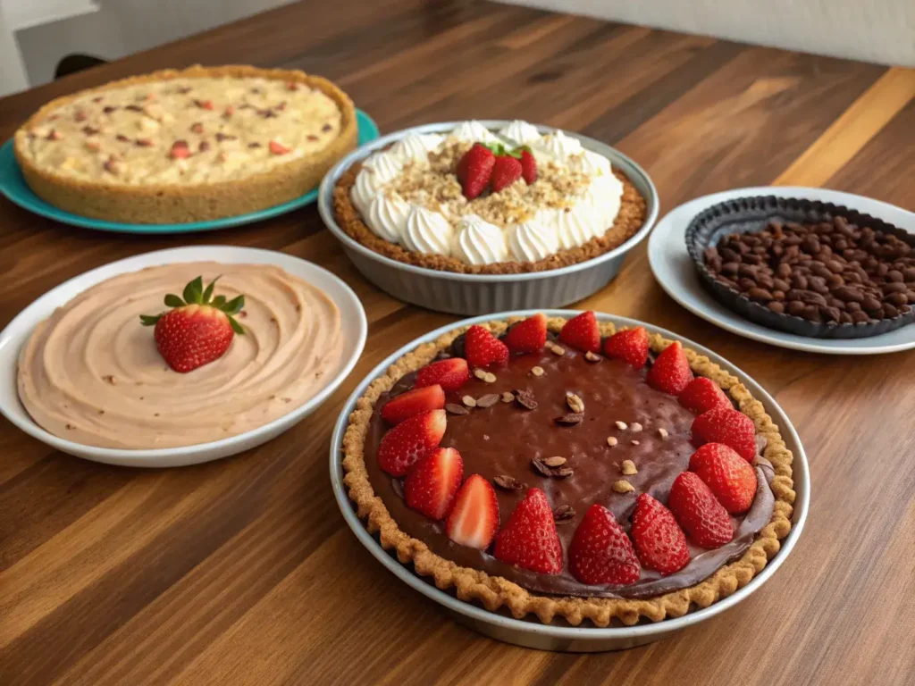 Ingredients laid out to prepare a no-bake Dolly Parton-style peanut butter pie recipe