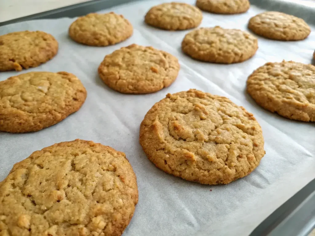 oatmeal cookies without butter on tray