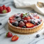 fruit pastry tart with fresh berries