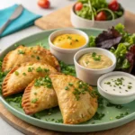 chicken and chive hand pie with flaky pastry and savory filling