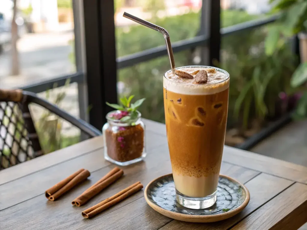 Iced milk with Rooibos tea