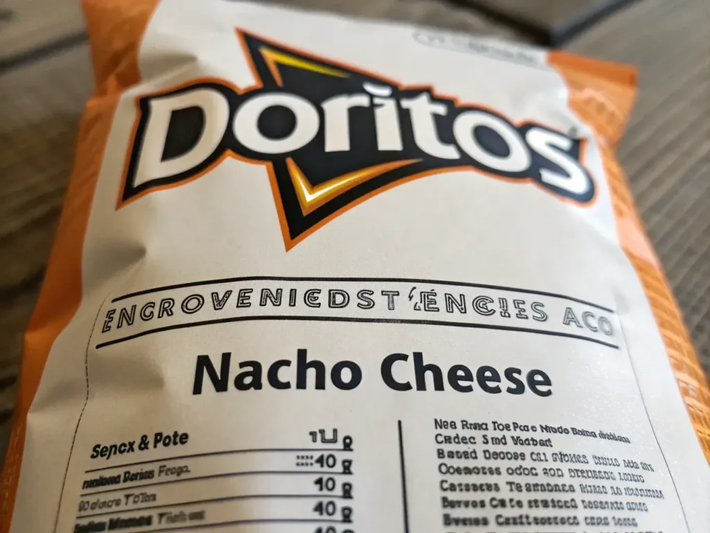 Doritos Nacho Cheese ingredients label gluten check