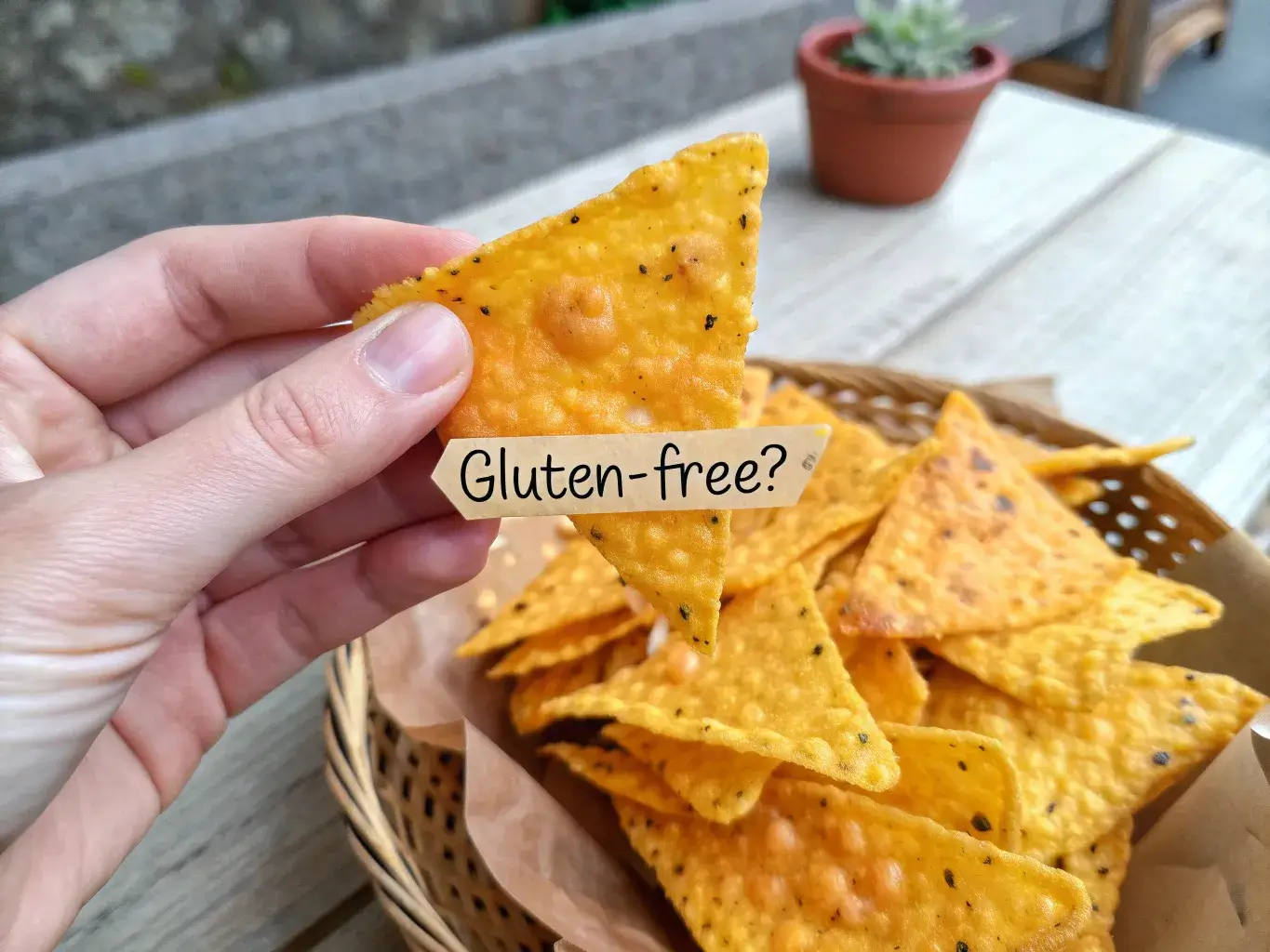 Are nacho cheese Doritos gluten free question close-up