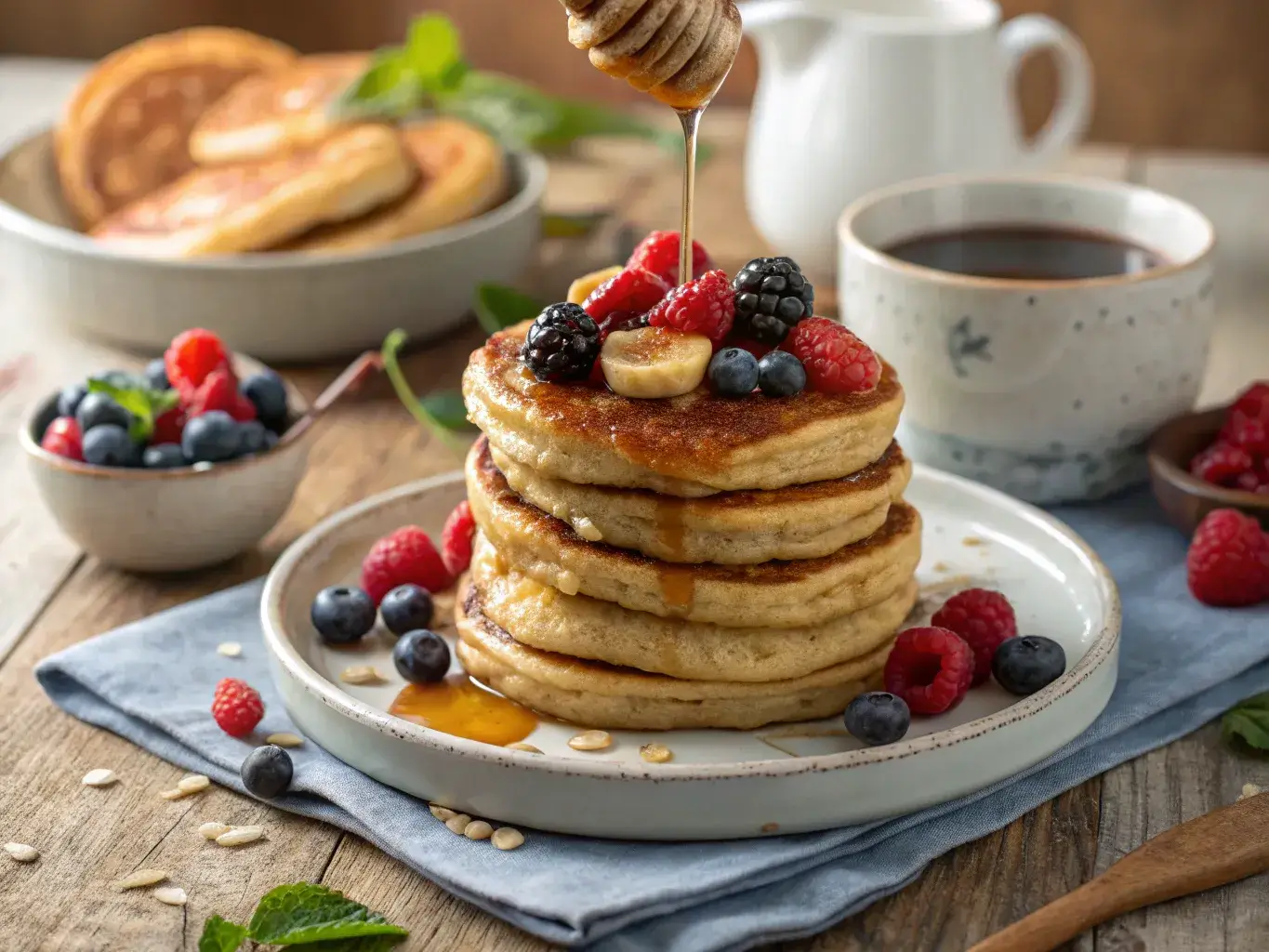 Healthy plantain pancake gluten-free breakfast recipe