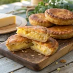 potato filled pastry golden crispy snack with cheesy filling