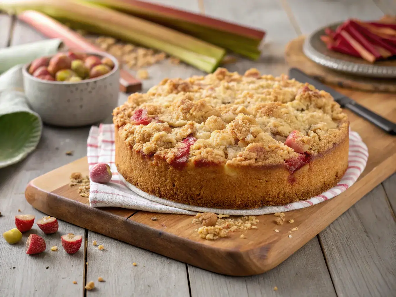 rhubarb coffee cake gluten free recipe