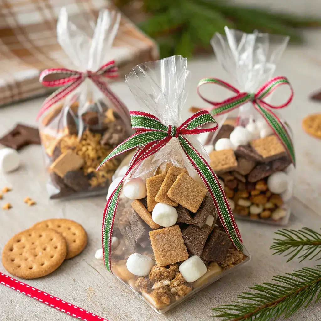 gift packaging ideas for s’mores snack mix