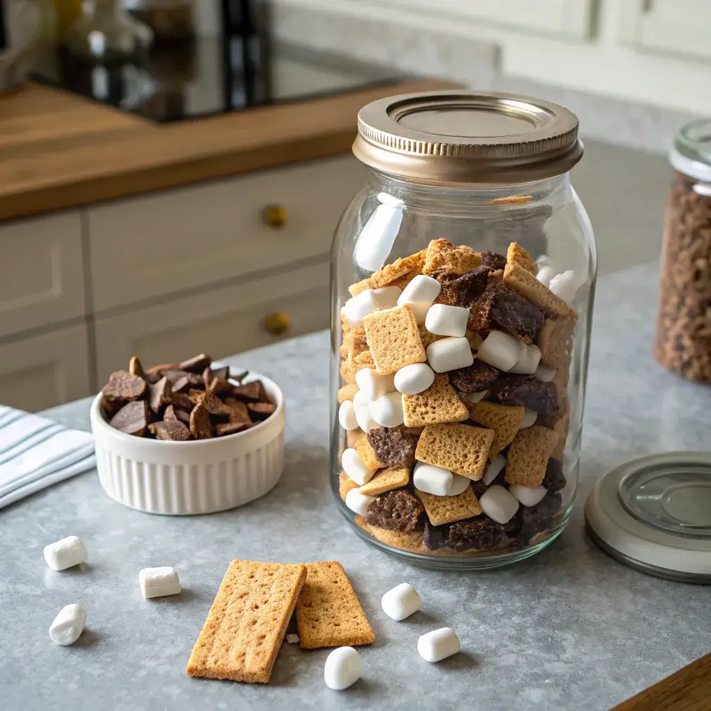 how to store s’mores snack mix for freshness