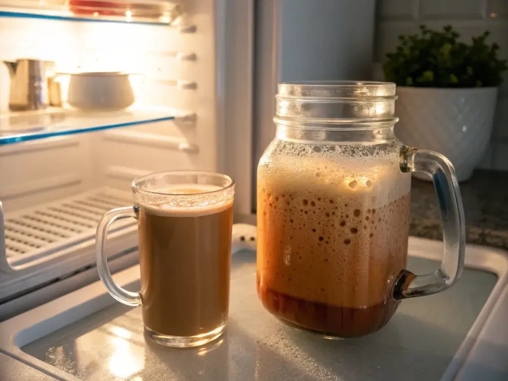 Storing milk with Rooibos tea