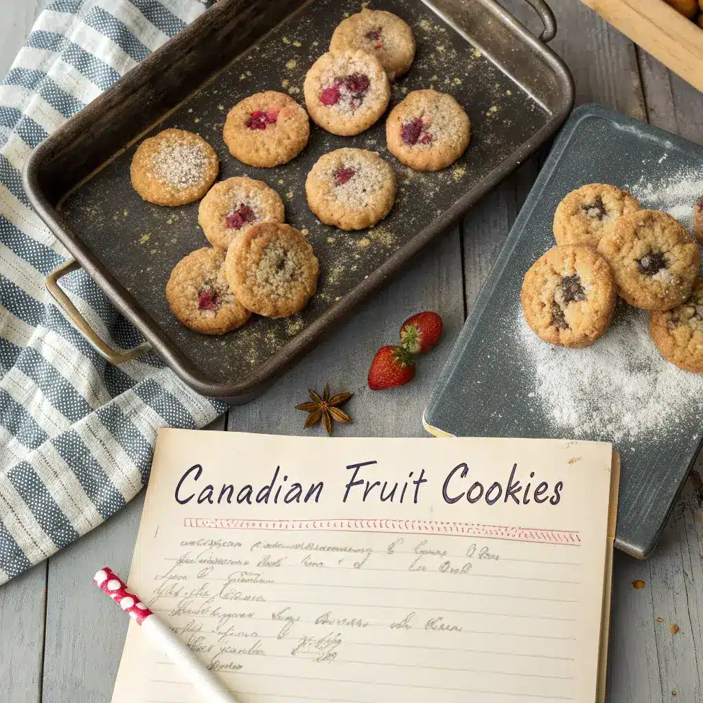 891 Canadian fruit cookie recipe and baked cookies