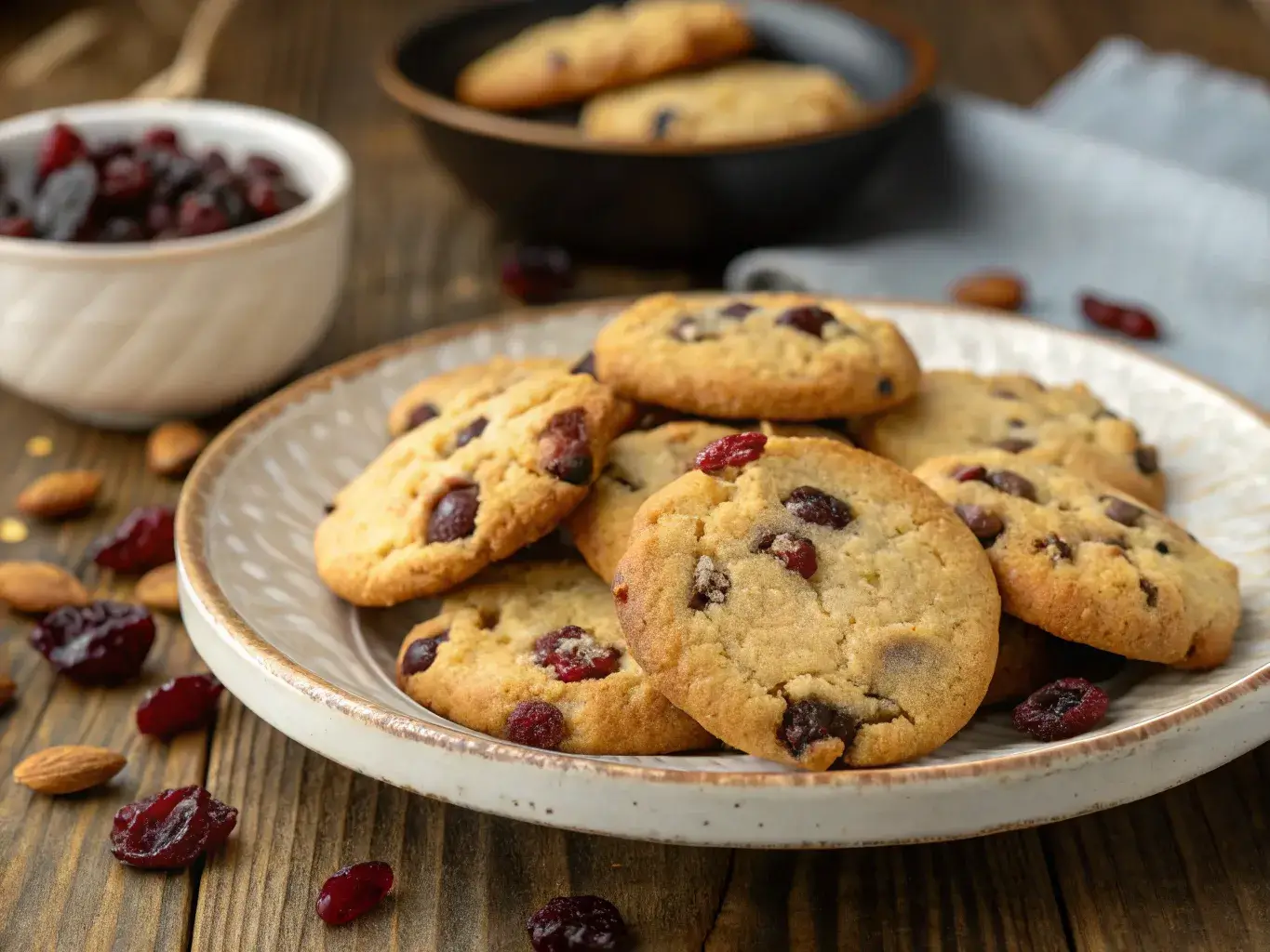 Traditional Canadian fruit cookie with raisins and currants