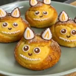 labubu cream puffs recipe with golden pastry shells