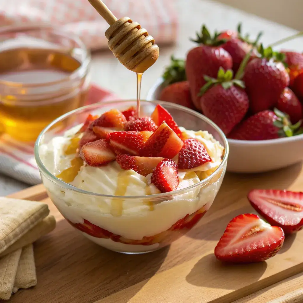 Strawberry tiramisu with mascarpone cream