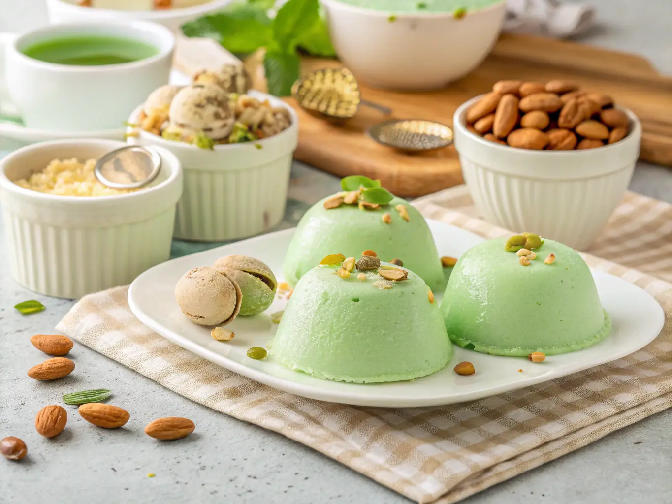 Mint Green Color in Italian Desserts