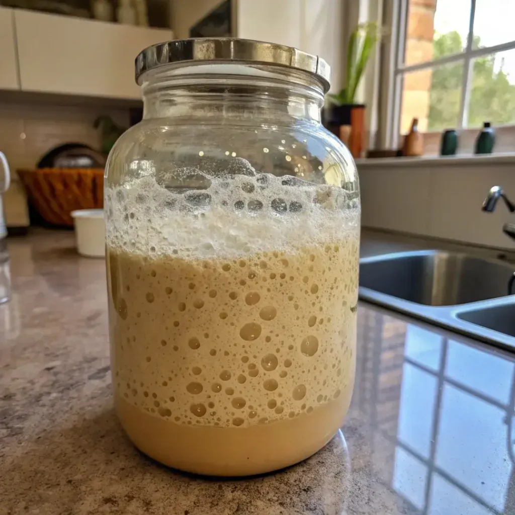 sourdough starter gluten content fermentation