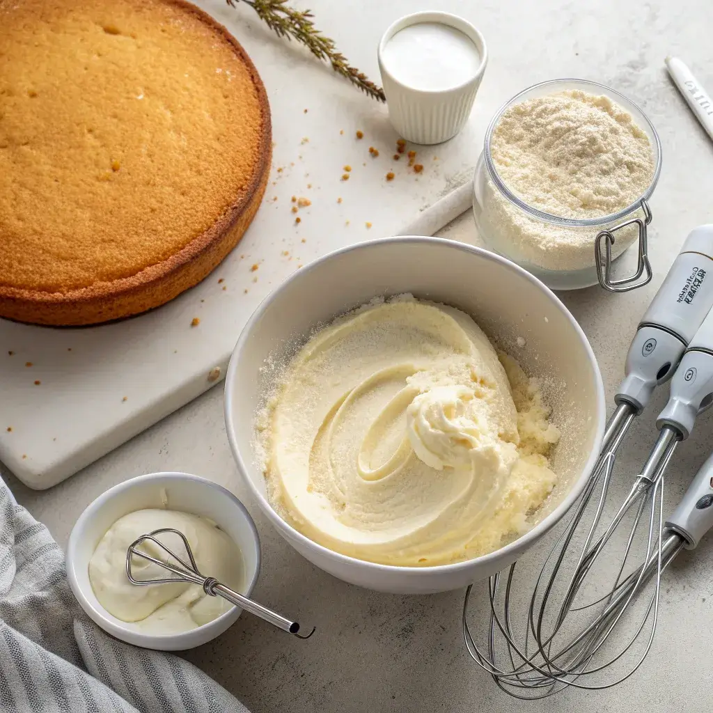 Whipping mascarpone cream for tiramisu