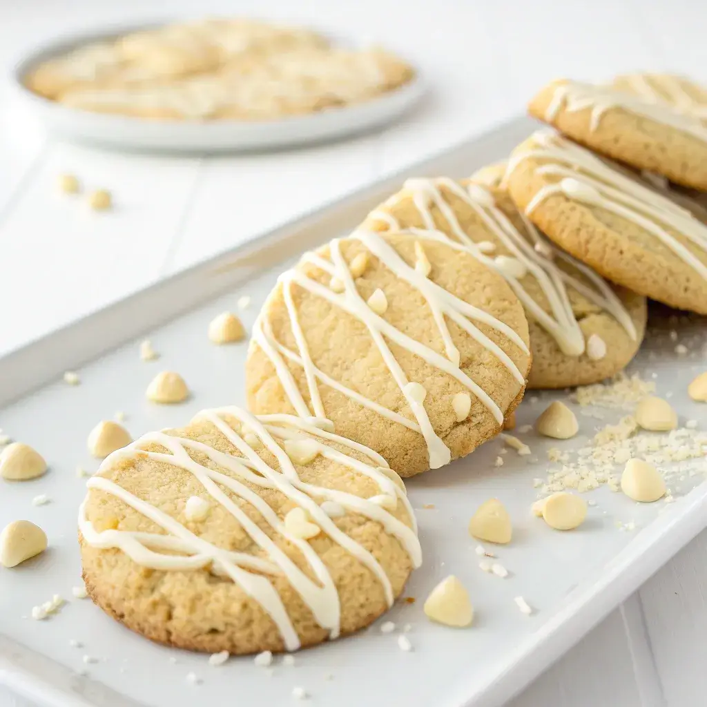 White chocolate macadamia nut shortbread cookies recipe