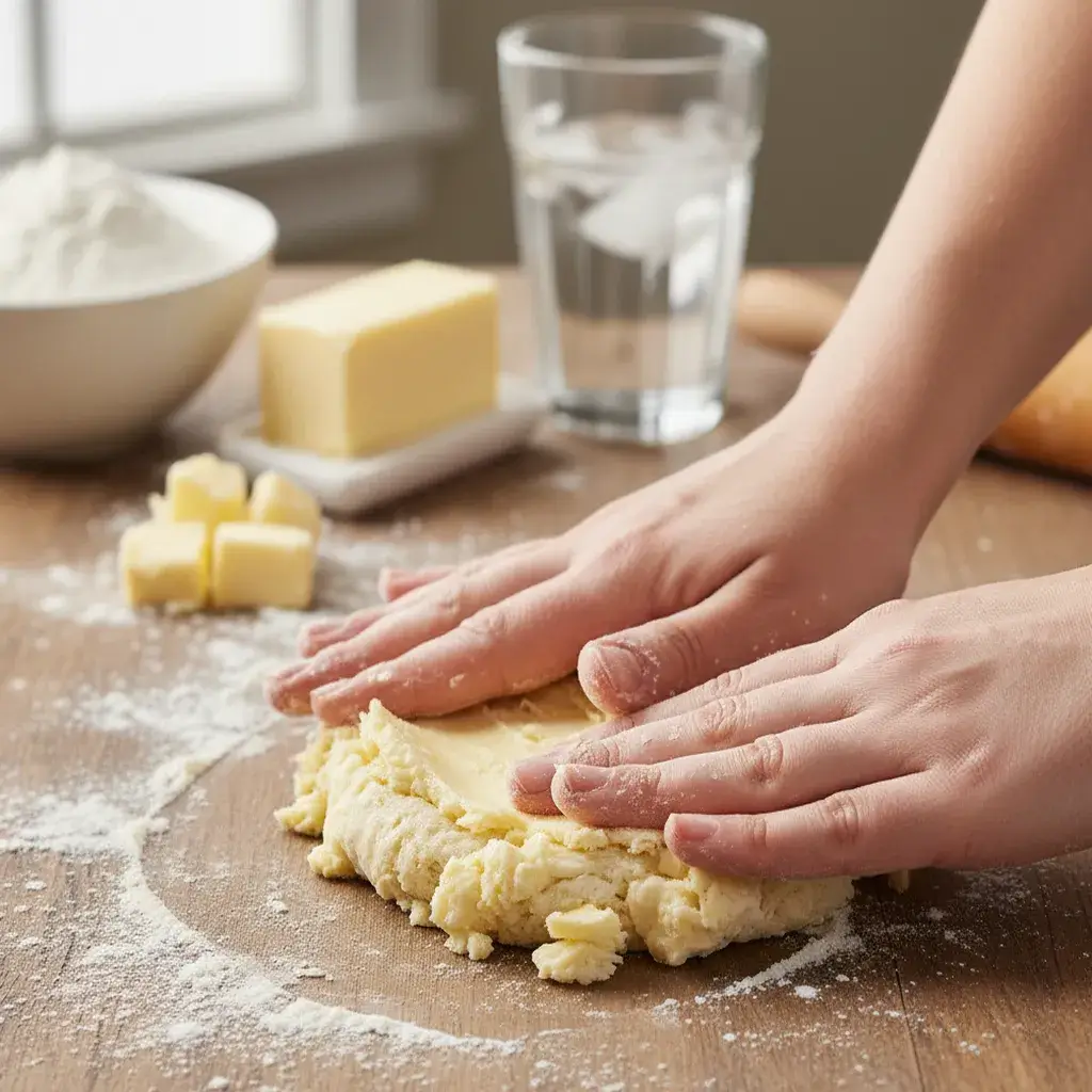mixing-3-ingredient-pie-crust-dough