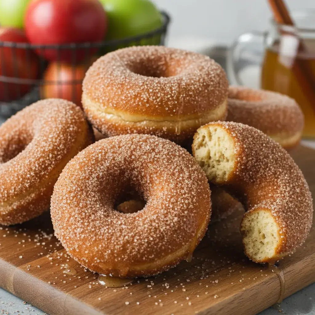 fresh-homemade-apple-cider-donuts-with-cinnamon-sugar-crust