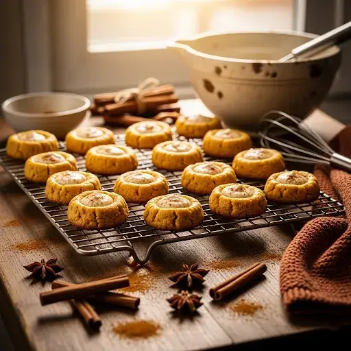 HOW TO MAKE PUMPKIN CHEESECAKE THUMBPRINT COOKIES
