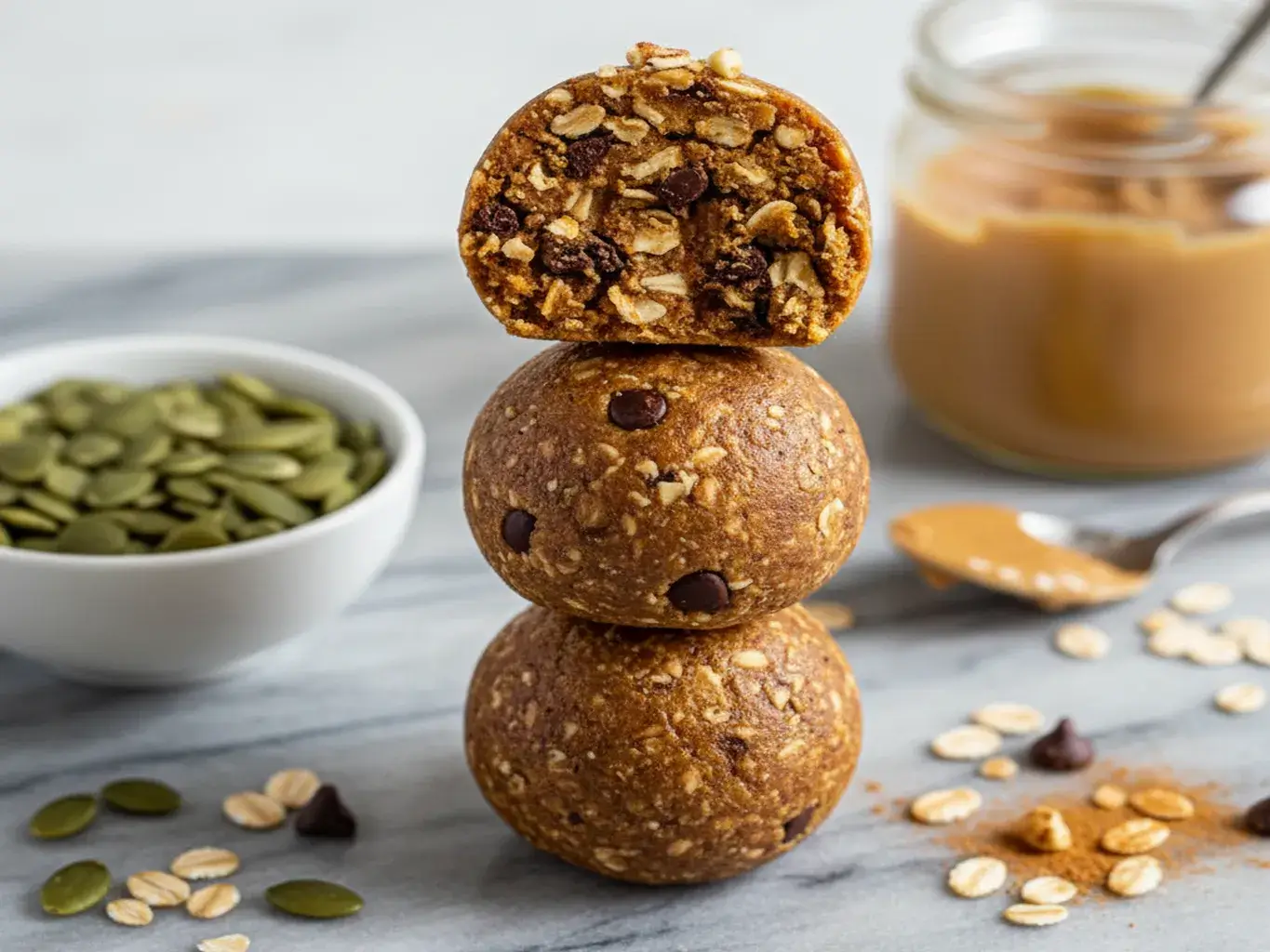 easy no bake Healthy Pumpkin Protein Balls recipe